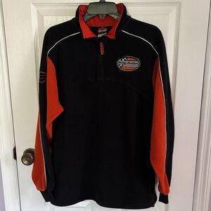 Harley-Davidson Black and Orange Quarter-Zip Jacket